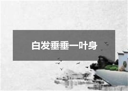 白发垂垂一叶身