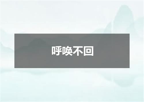 呼唤不回