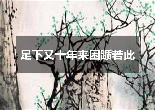 足下又十年来困踬若此