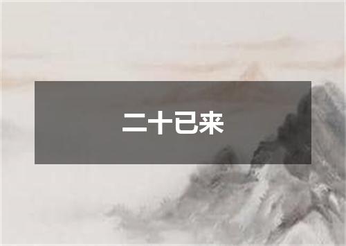 二十已来