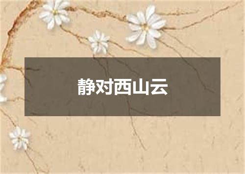 静对西山云