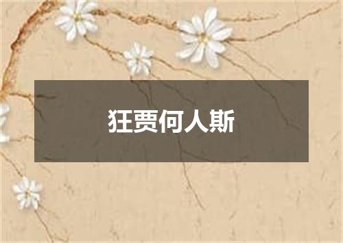 狂贾何人斯