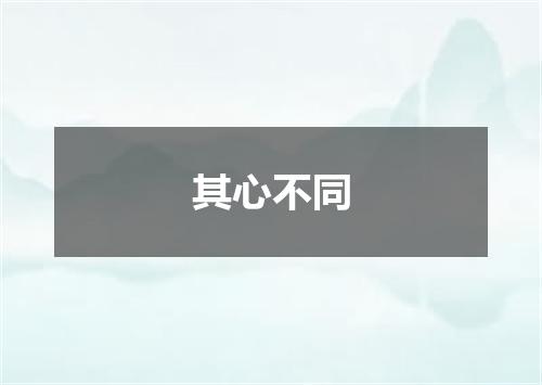 其心不同