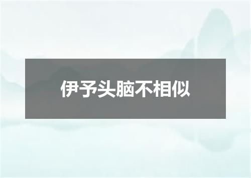 伊予头脑不相似