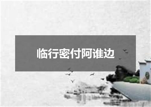 临行密付阿谁边