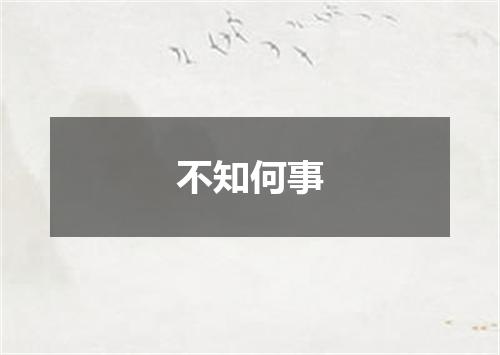 不知何事