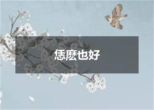 恁麽也好