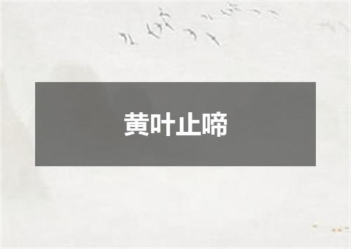 黄叶止啼