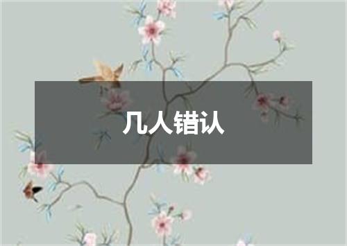 几人错认