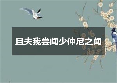且夫我尝闻少仲尼之闻
