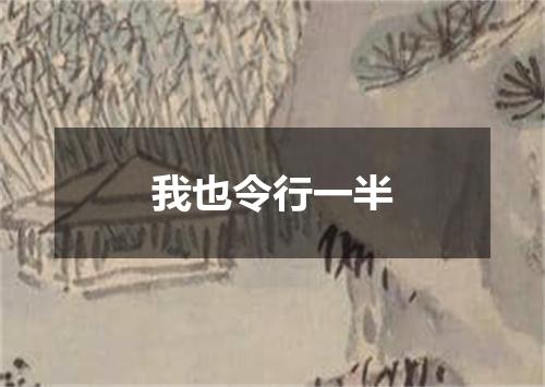 我也令行一半