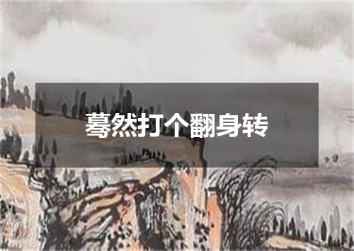 蓦然打个翻身转