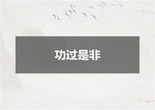 功过是非