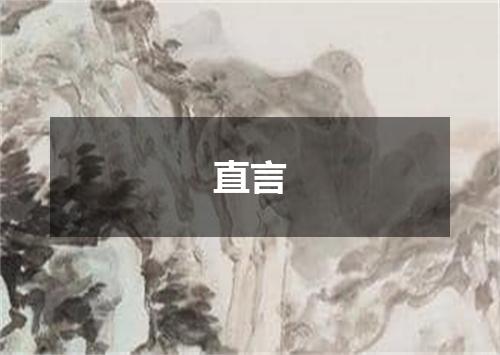 直言