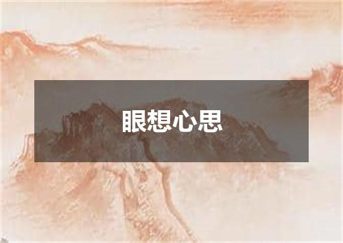 眼想心思