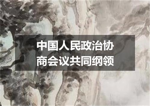 中国人民政治协商会议共同纲领