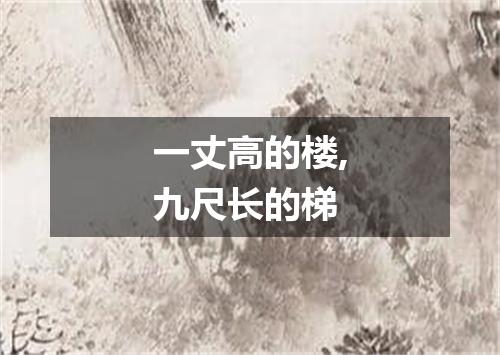 一丈高的楼,九尺长的梯