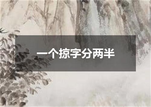 一个掠字分两半