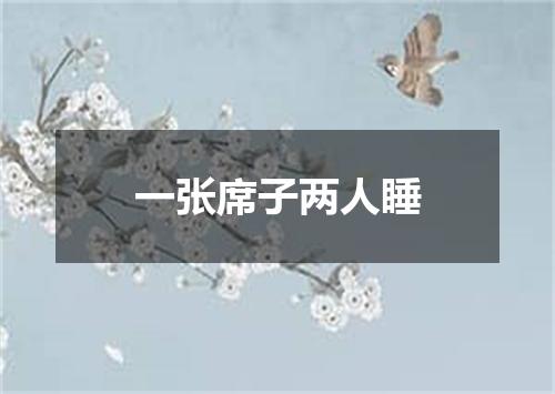 一张席子两人睡