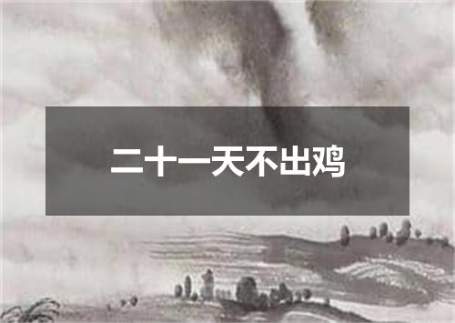 二十一天不出鸡