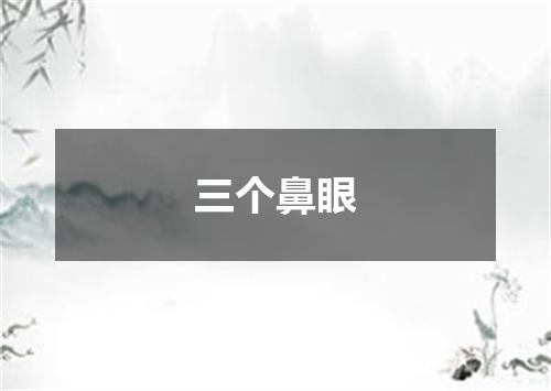 三个鼻眼