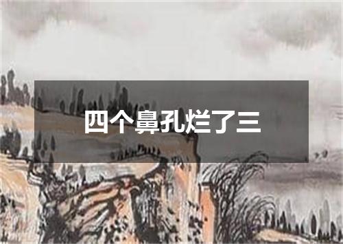 四个鼻孔烂了三