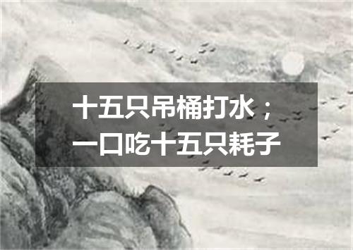 十五只吊桶打水；一口吃十五只耗子