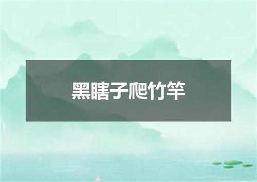黑瞎子爬竹竿