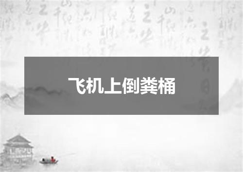 飞机上倒粪桶