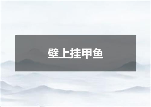 壁上挂甲鱼