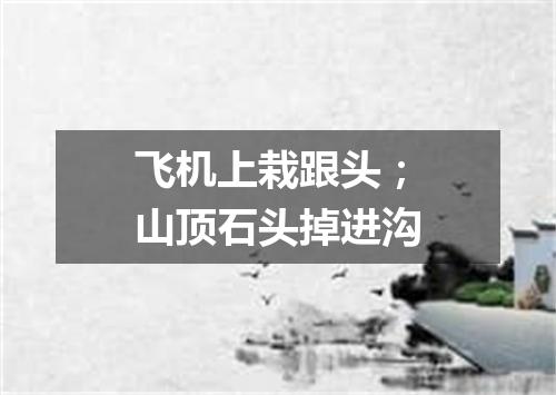 飞机上栽跟头；山顶石头掉进沟