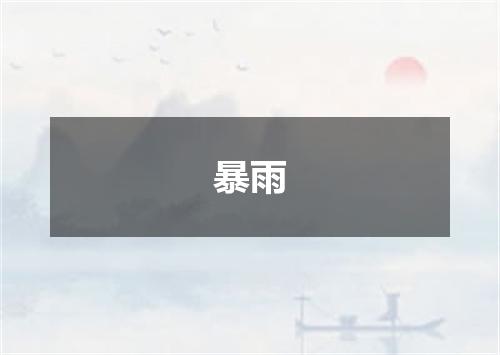 暴雨