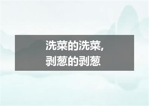 洗菜的洗菜,剥葱的剥葱