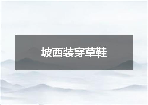 坡西装穿草鞋