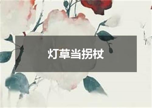 灯草当拐杖