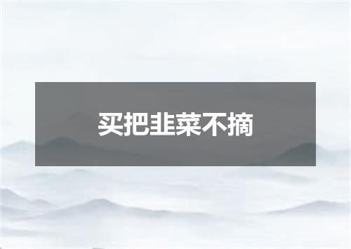 买把韭菜不摘