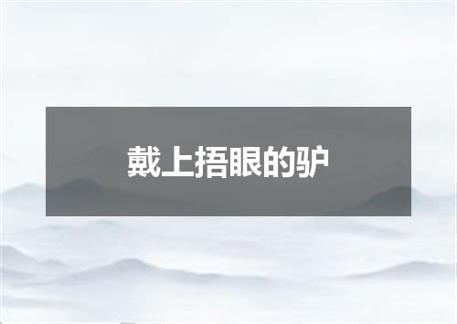 戴上捂眼的驴