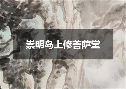 崇明岛上修菩萨堂