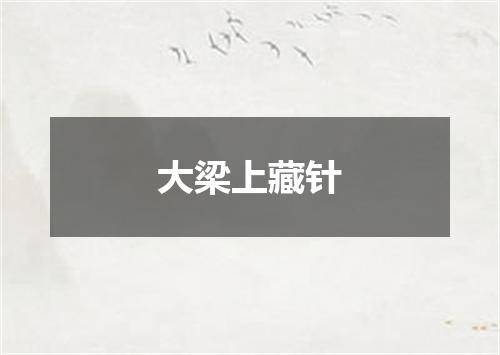 大梁上藏针
