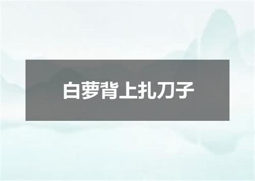 白萝背上扎刀子