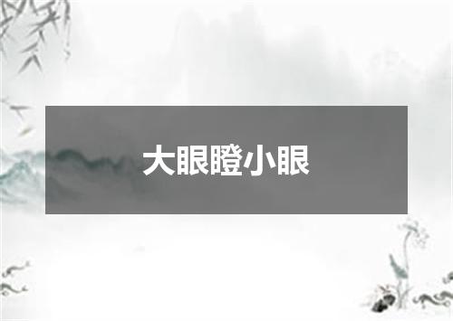 大眼瞪小眼