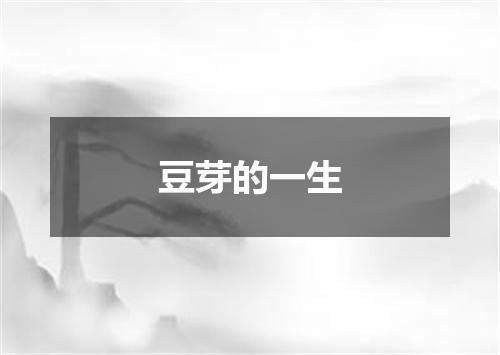 豆芽的一生