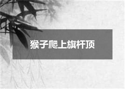 猴子爬上旗杆顶