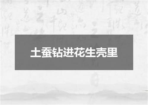 土蚕钻进花生壳里