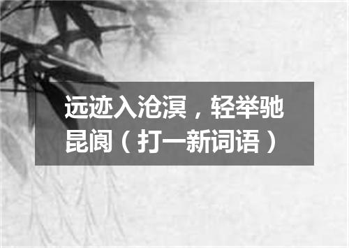 远迹入沧溟，轻举驰昆阆（打一新词语）