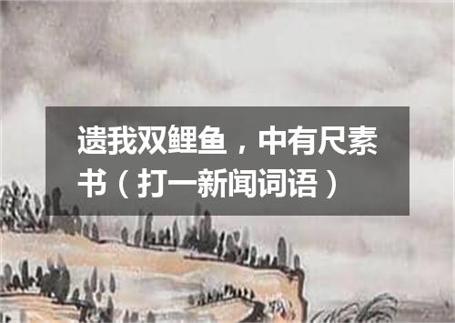 遗我双鲤鱼，中有尺素书（打一新闻词语）