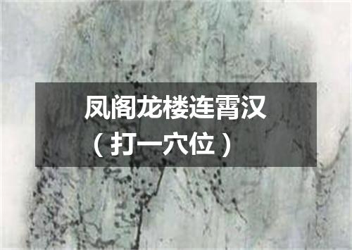 凤阁龙楼连霄汉（打一穴位）