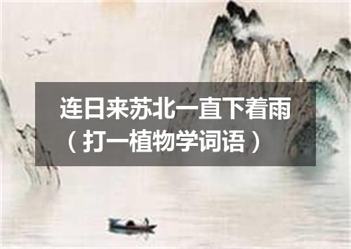 连日来苏北一直下着雨（打一植物学词语）