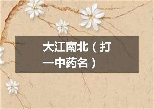 大江南北（打一中药名）