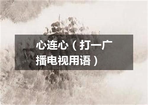 心连心（打一广播电视用语）